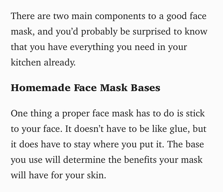 Homemade Facial Masks W/ Add-in's For Your Specific Skin Concerns.