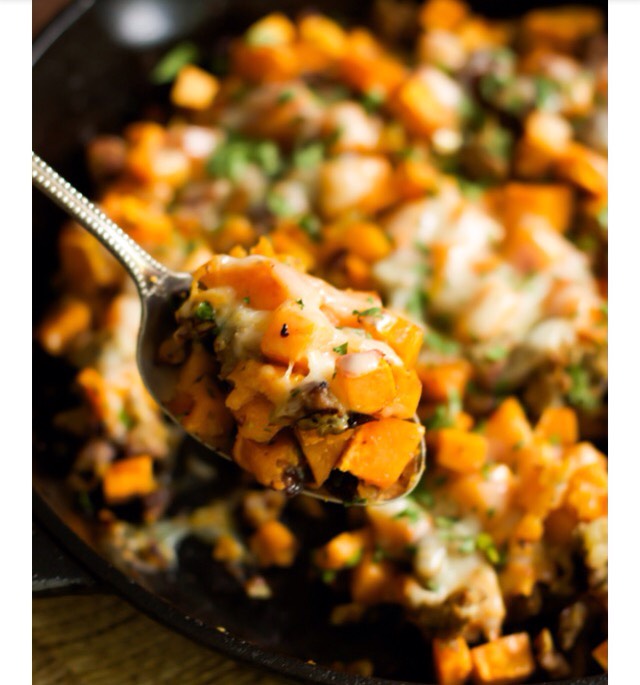 Ground Turkey & Sweet Potato Skillet  
