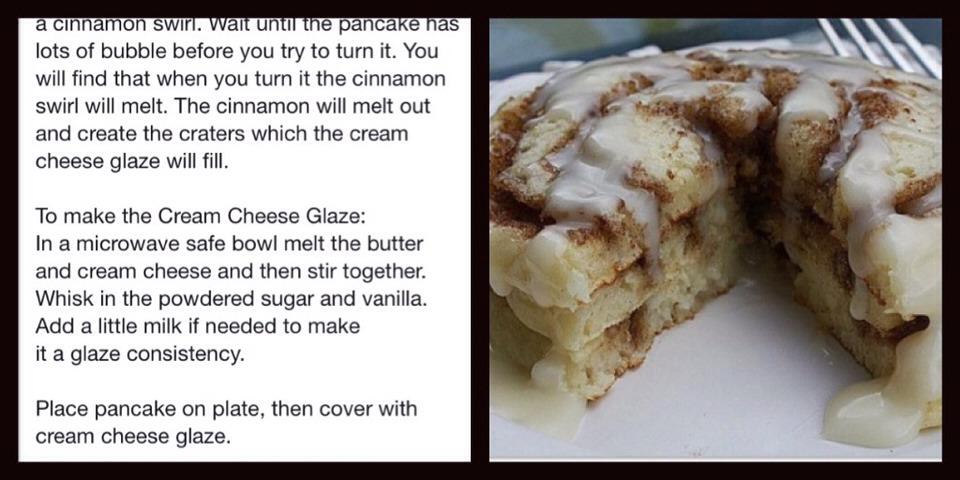 Cinnamon Roll Pancakes