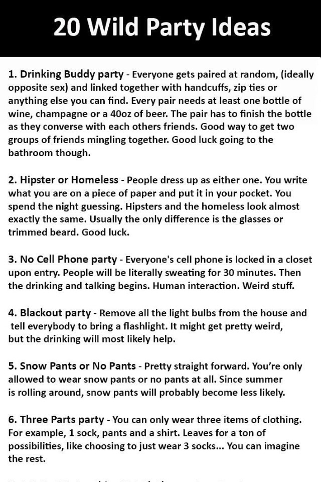 20 Wild And Crazy Party Ideas 😎