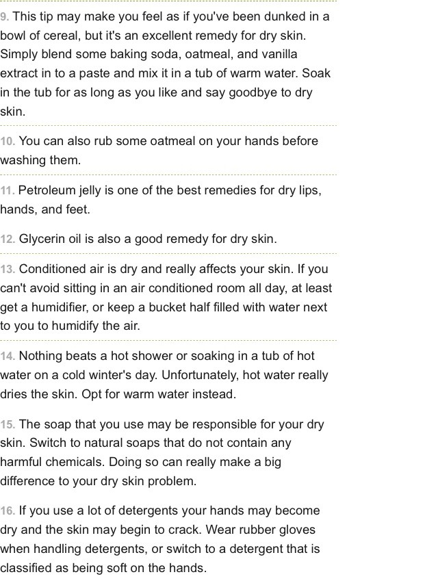 ✨ Natural Remedies For Dry Skin✨