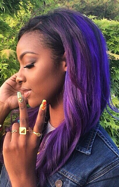Dyed Hair on Dark Skin Girls / Colored Hair on Darker Skin