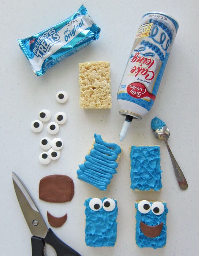 💙Cookie Monster Rice Krispies Treats💙