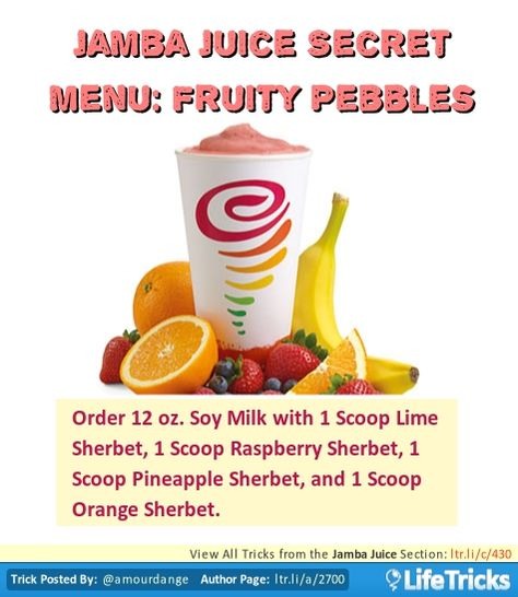 💟✨Jamba Juice Secret Menu & How To Order/ Make Them✨💟