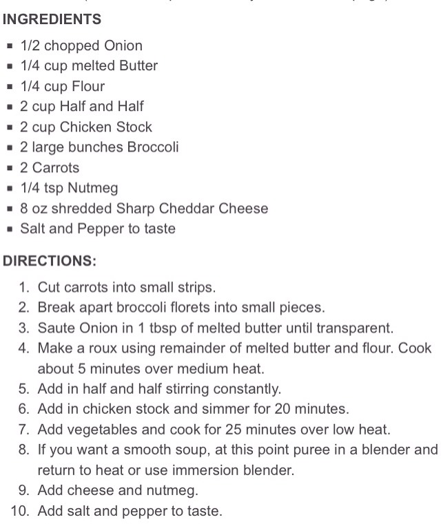 Panera Bread Copycat Broccoli Cheddar Soup