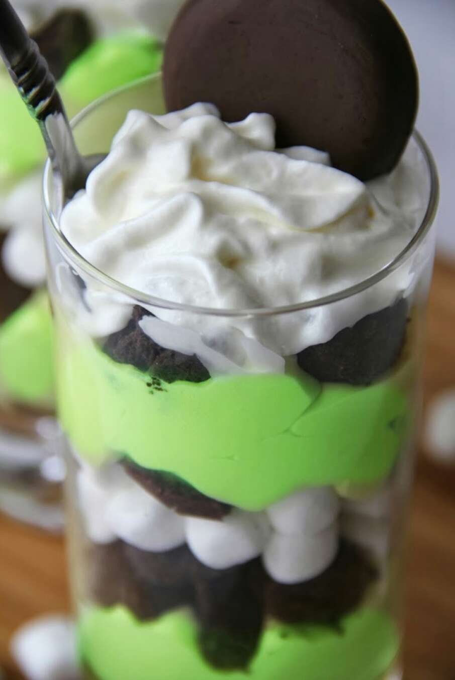 Thin Mint Brownie Parfait! 