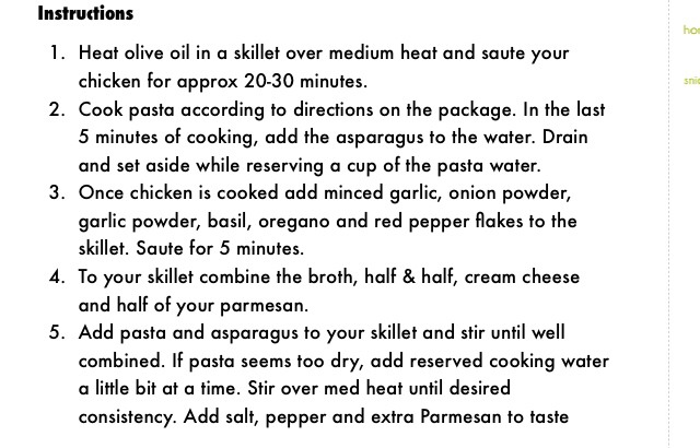 💥💢CHICKEN & ASPARAGUS PASTA💢💥