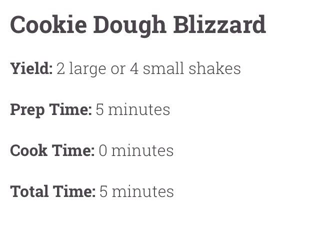 Cookie Dough Blizzard 