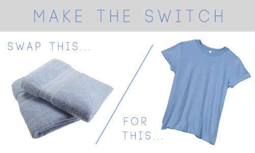 Save so much time by drying your hair with a tee shirt instead of a towel.