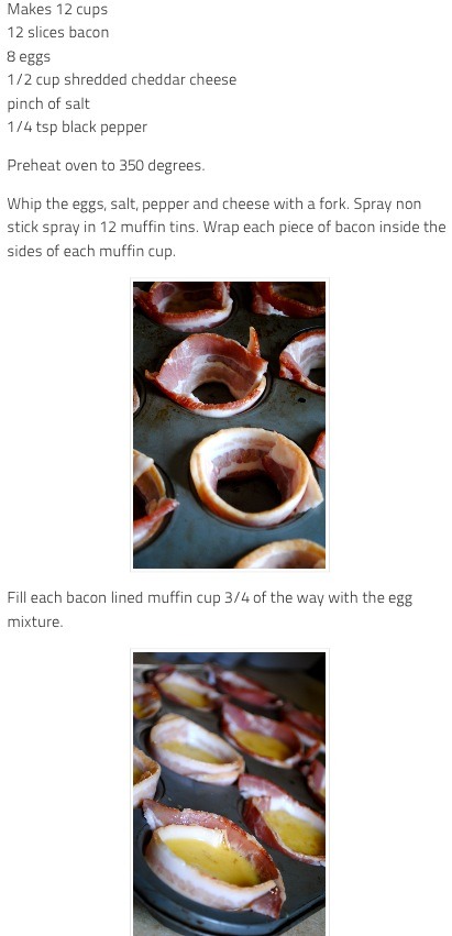 Breakfast Bacon Egg Cups 