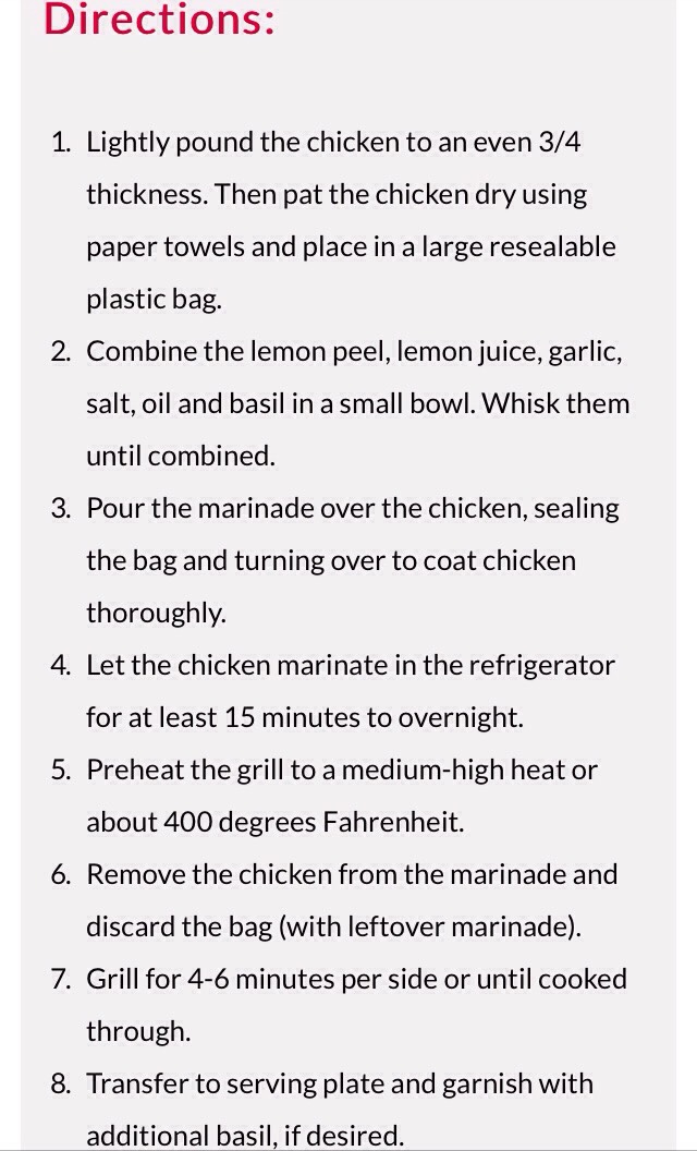 💥Lemon Basil Grilled Chicken💥