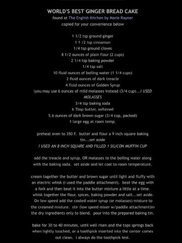 World's Best Ginger Bread Cake