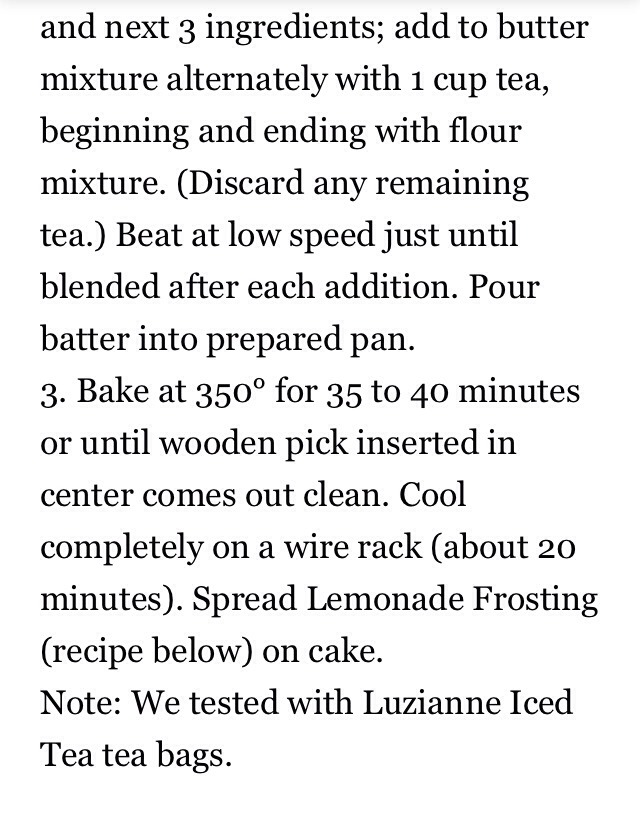 Iced Tea Lemonade Cake. Summer Time!!