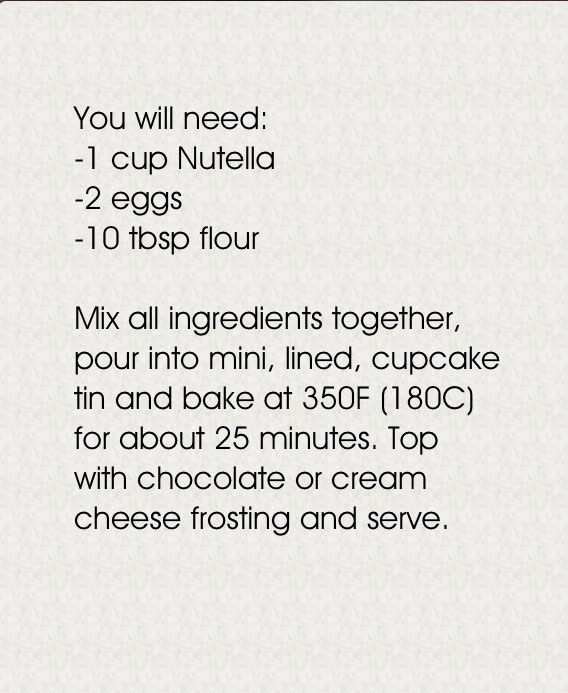Nutella Cup Cake With Only 3 Ingredients!!!
