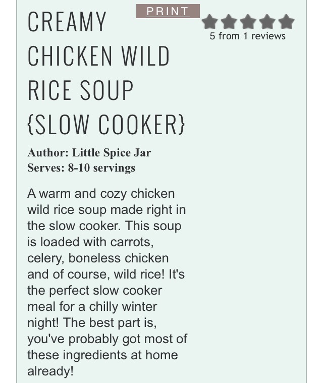 🍴Creamy Chicken Wild Rice Soup! {Slow Cooker}🍴