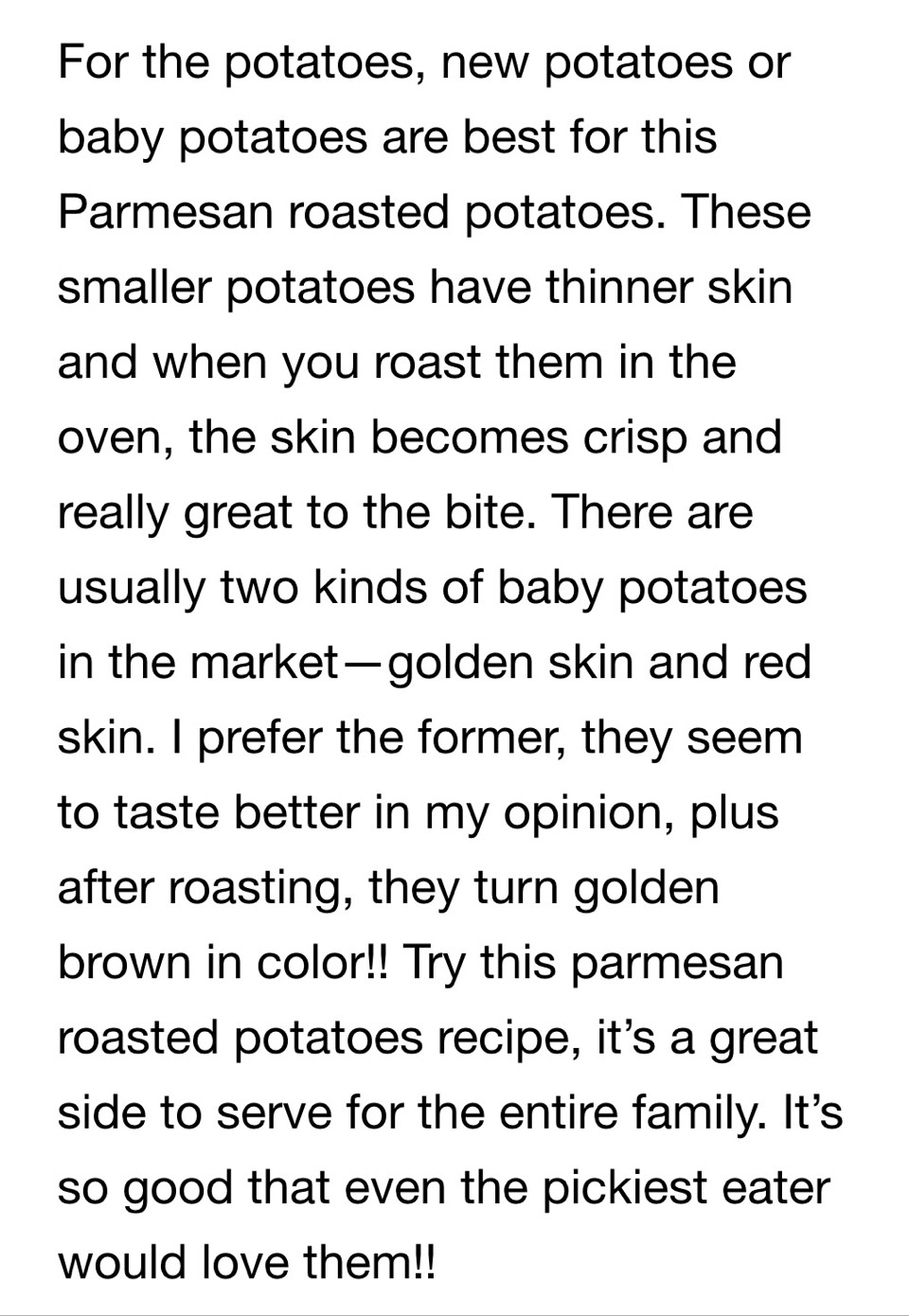 Parmesan Roasted Potatoes. Yum!!π