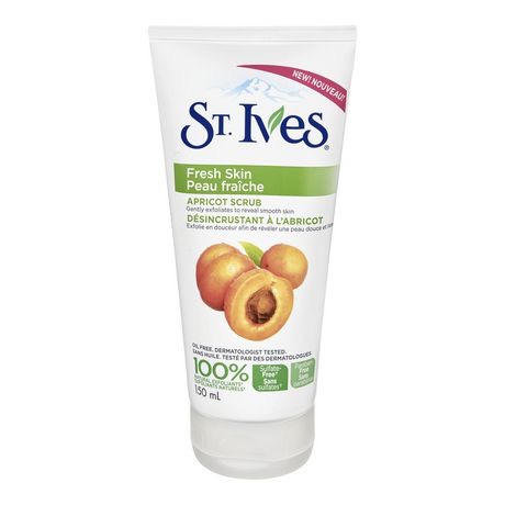 First, but St. Ives' Apricot fact scrub. Then put it on your face like a mask.