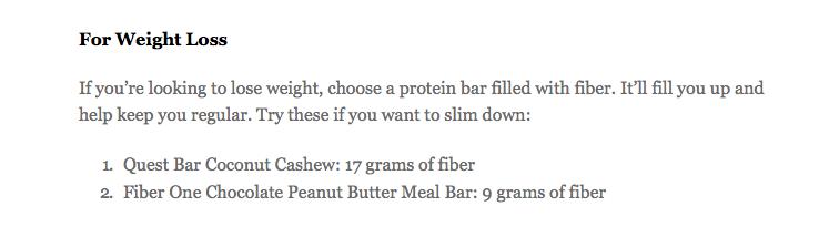 "Protein Bar Buying Guide"