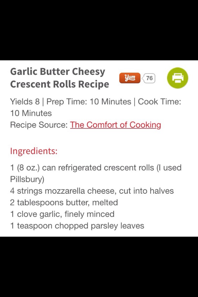 Garlic Butter Cheesy Crescent Roll