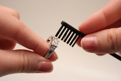Wet the jewelry to be cleaned
Add a few drops of the detergent directly on the jewelry or on the brush.
Start gently cleaning the jewelry with the help of the brush
Clean it until good lather
Wash off in clean tap water
Gently wipe off with a soft cloth.
Viola!!. You're new jewelry is here!!!