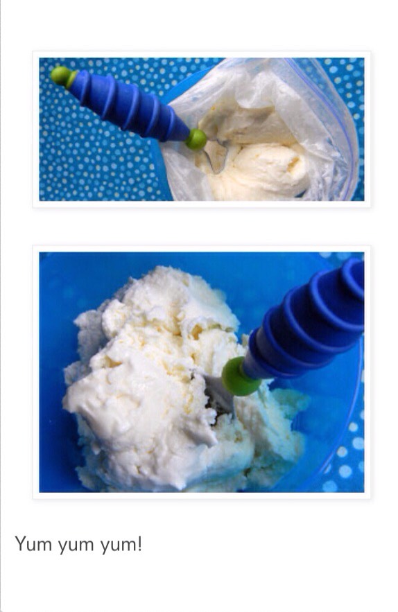 Make Ice cream In A Baggie Here 👍🏽🍦🍨