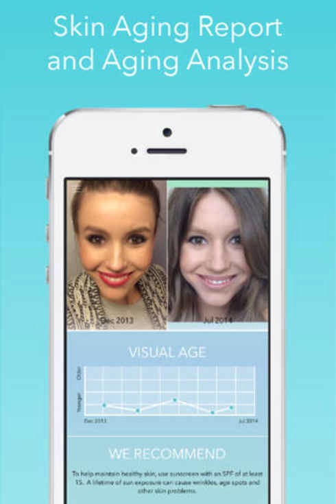 It can tell you a lot using photos over time, like how your skin is aging, what kind and color of foundation you need, and what your best colors are. And it even works on hair! Currently available for iPhone.