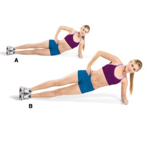 30 second side plank (each side)