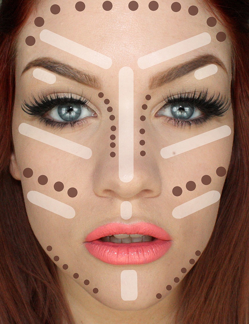 To make your cheek bones appear higher, use bronzer under the cheekbone and highlighter on the actual cheekbone.