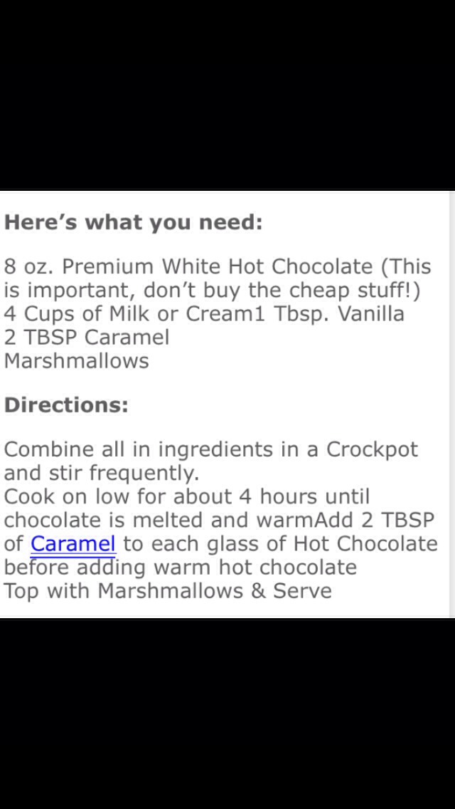 Caramel White Hot Chocolate