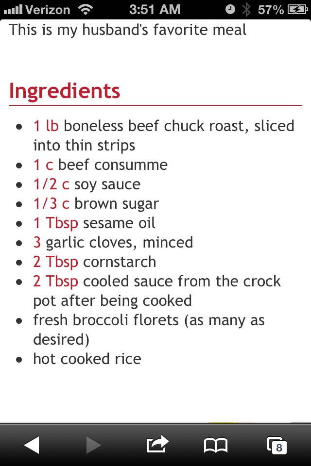 Crock Pot Beef and Broccoli