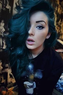 Dark blue looks fab with medium fare skin! 