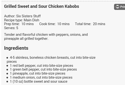 GRILLED SWEET & SOUR CHICKEN KABOB RECIPE