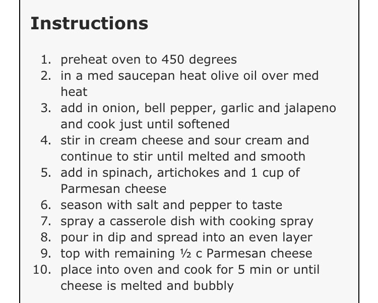 π Jalapeno, Spinach & Artichoke Dip