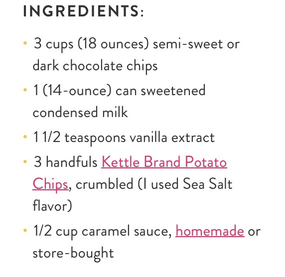 5 Ingredient Kettle Chip Chocolate Caramel Fudge 