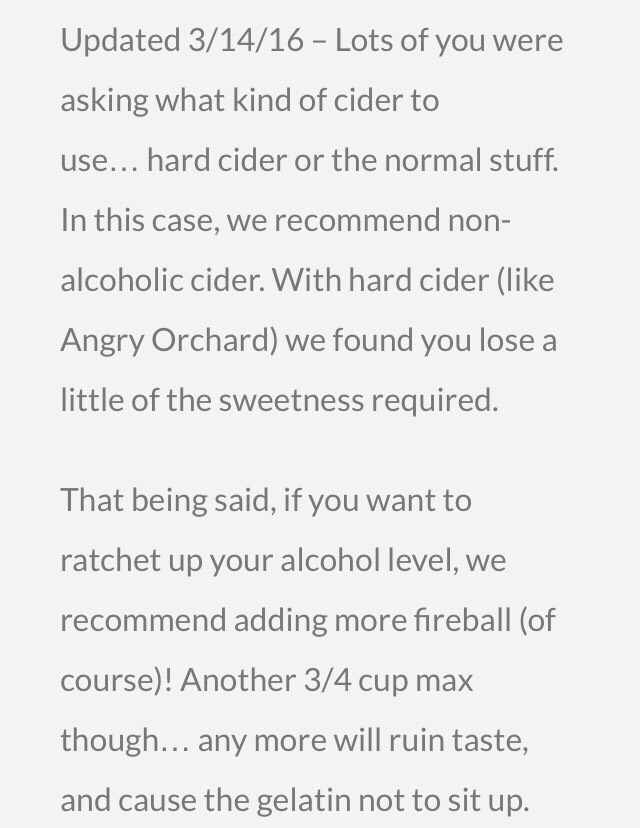 Apple Cider Jello Shots With Fireball Whiskey!