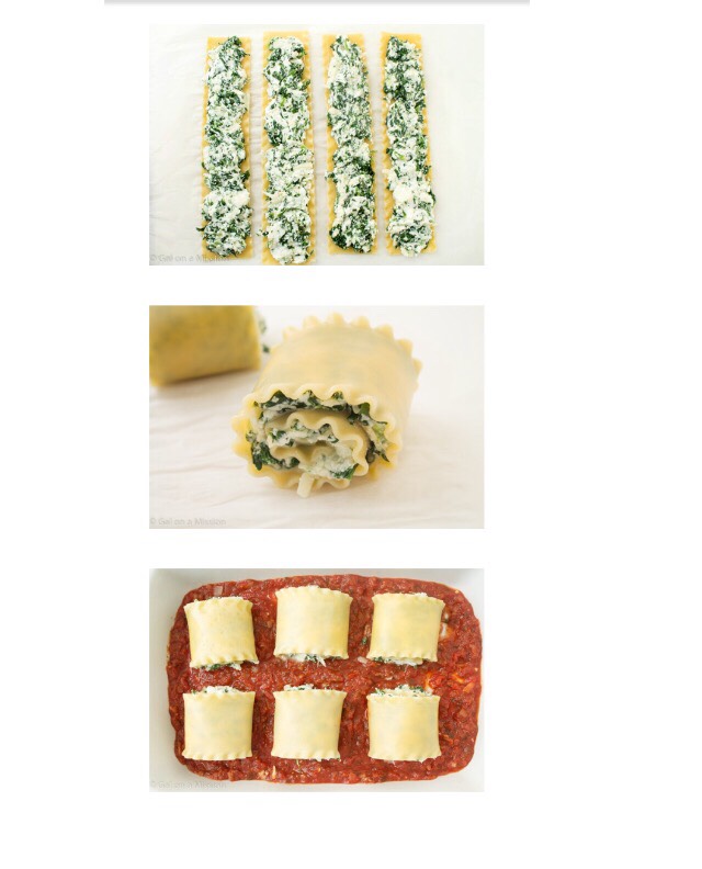 Spinach lasagna roll-ups ❤️