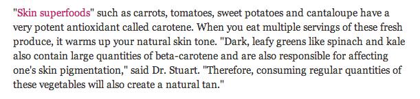 Eat Your Way Through A Natural Tan!