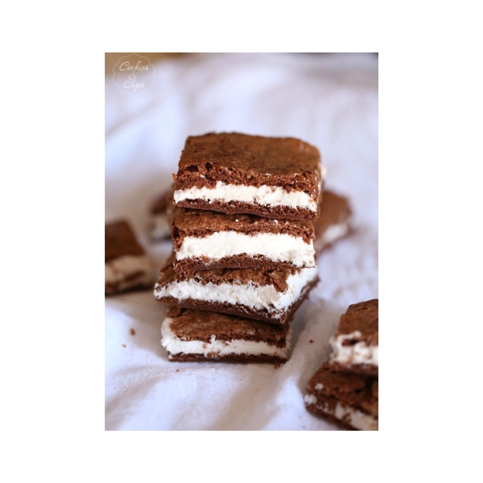 Oreo Cream Filled Brownies