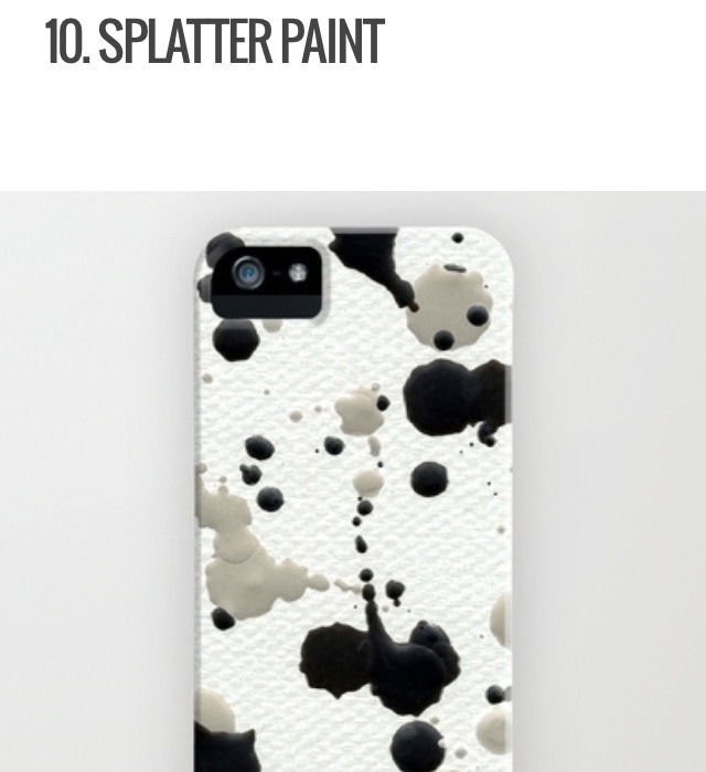 This is a super easy case to do on your own. Everyone knows how to splatter paint, right? Bring back those elementary school techniques, and create your own unique design. Go over whatever paint you decide to use with Modge Podge (once it's dried of course), so that the paint stays put.