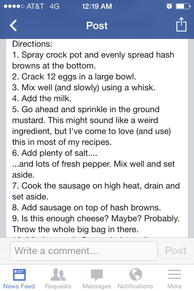 Crockpot Breakfast Casserole