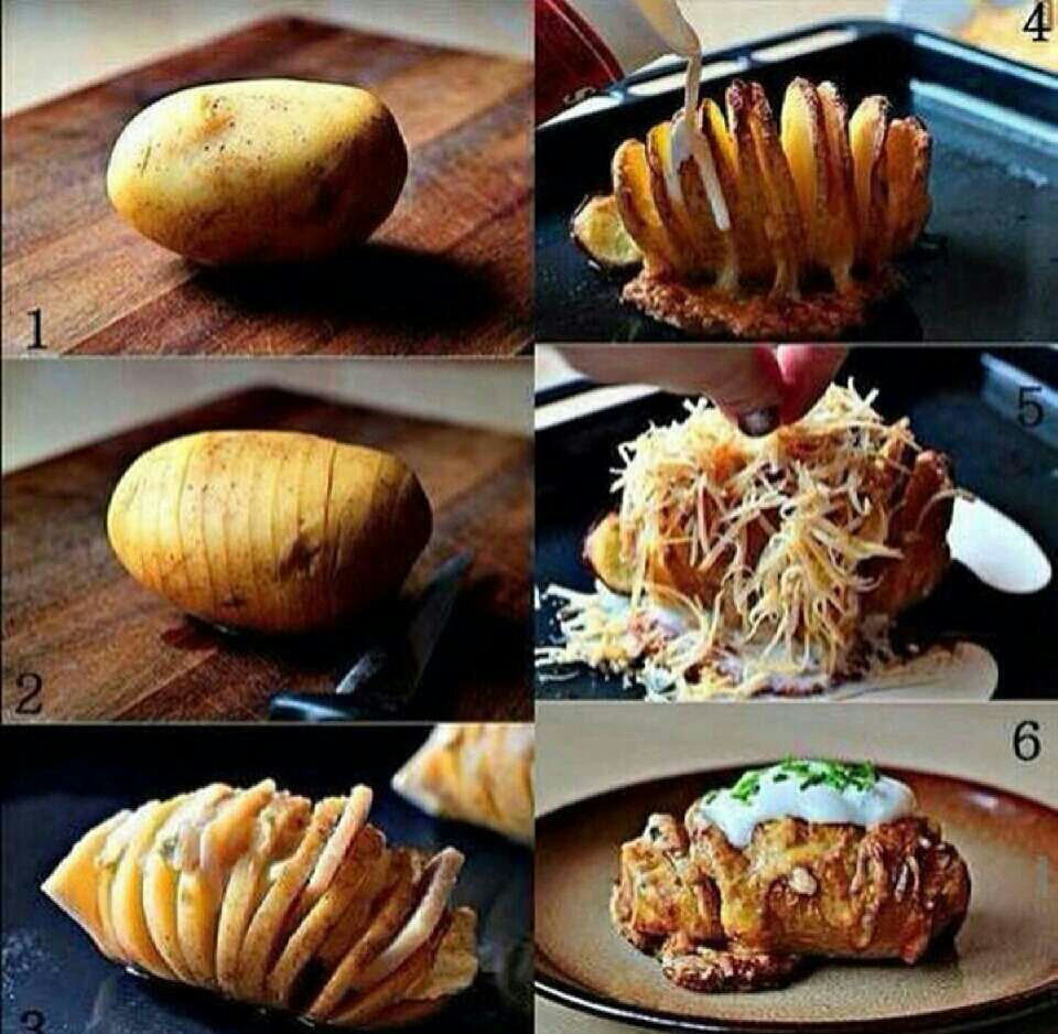 you need a potato, jam , cheese, put it in an oven in a low temperature, wait till it's done