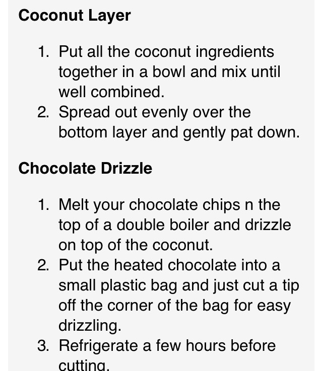 Coconut And Chocolate Fudge Bars!👍