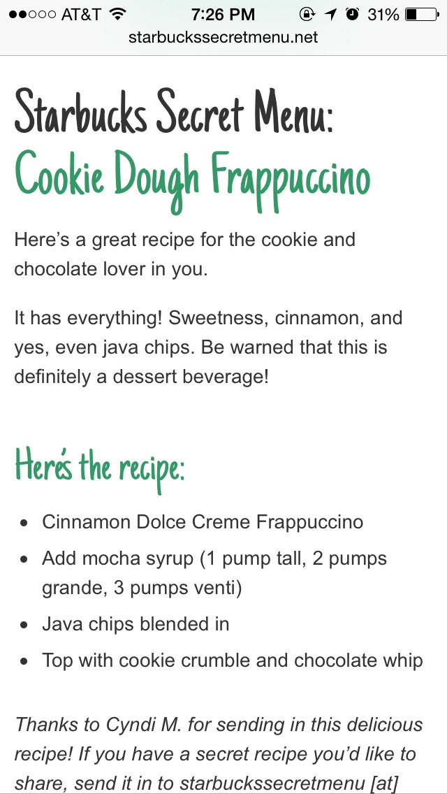 Starbuck Secret Menu Pt. 2