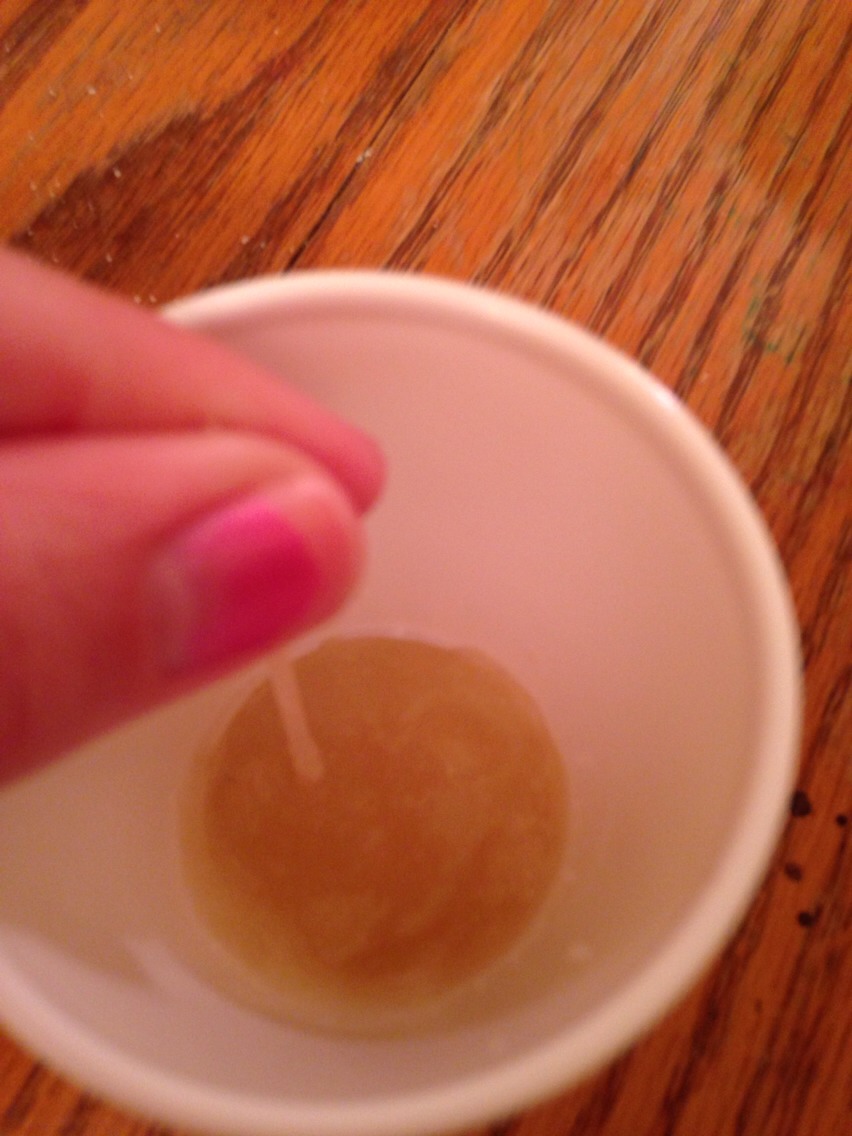 Stir the mixture with a toothpick