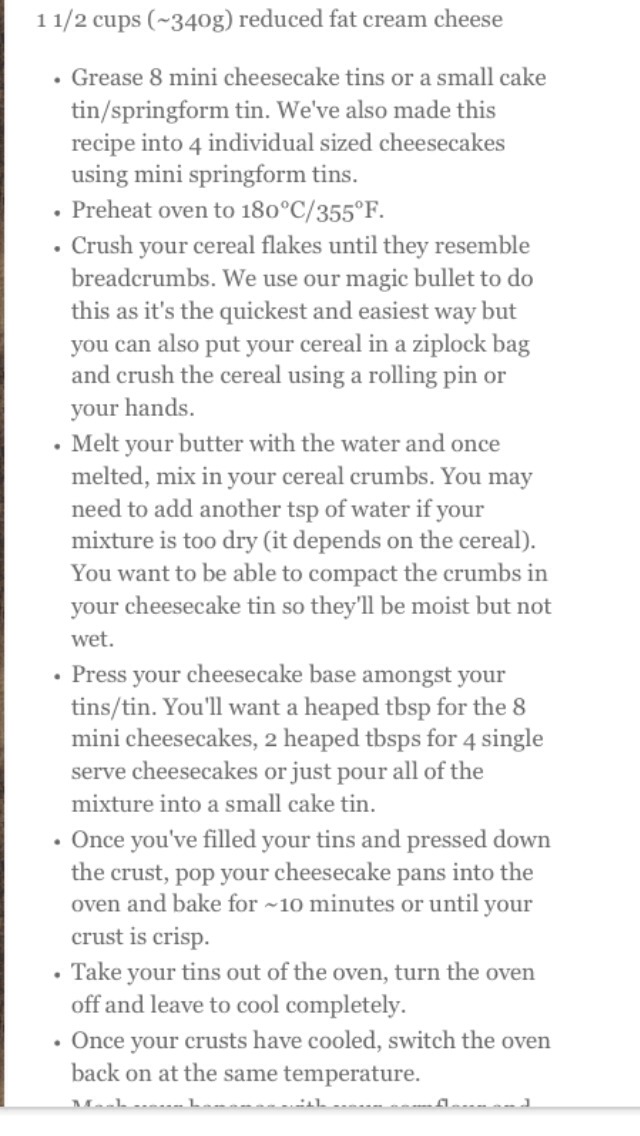 Healthy Baked Banana Cheesecake 