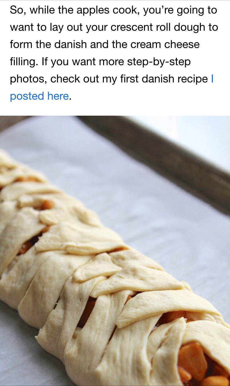 Apple Cinnamon Cream Cheese Danish