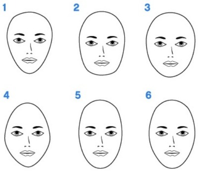 Don't know your face shape? Click here: http://thebeautydepartment.com/2012/11/finding-your-face-shape/

