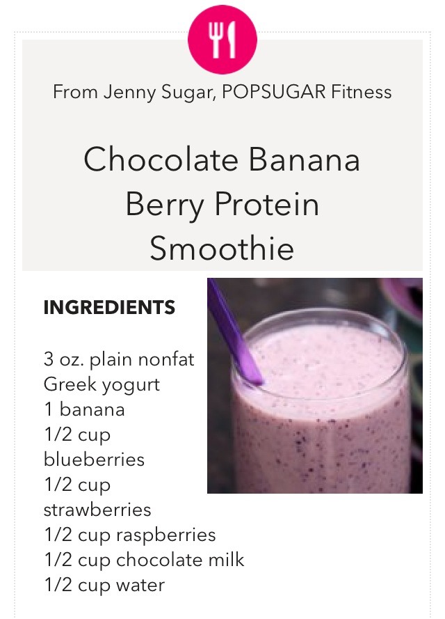 Chocolate Banana Berry Protein. Recovery Never Tasted So Sweet: The Perfect Post-run Smoothie!!!