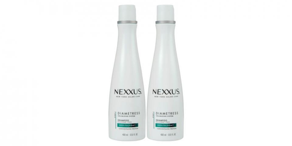 Diametress Volumizing System Shampoo and Conditioner, NEXXUS, $13 each
Fine-haired girls, listen up! If you want to create the feeling of thicker strands, shampoo and conditioner with this dynamic duo. It literally builds up every strand's thickness, so your hair feels super full!