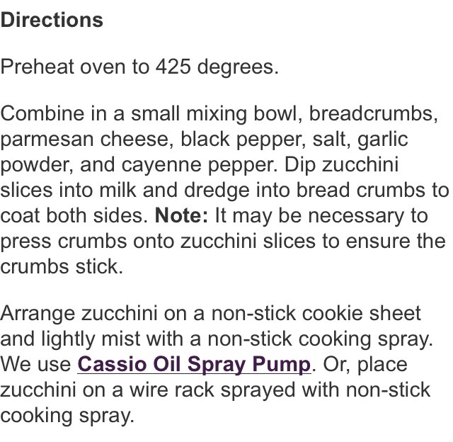 "Oven Baked Zucchini Chips" Yum-Yum!